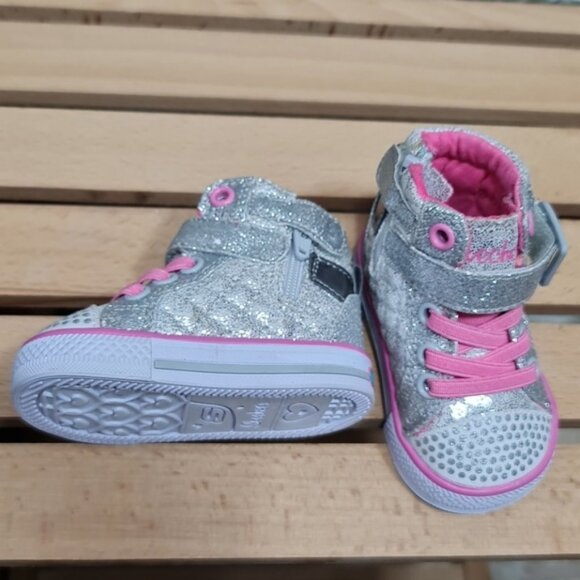 Skechers Twinkle Toes Shuffles Chatter High Top - Picture 7 of 9